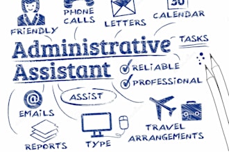 do any administrative task, virtual assistant or travel plan