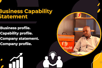 write and design professional business capability statement