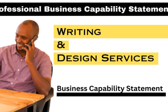 write professional business capability statement