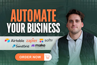 automate your business using airtable, zapier, integromat, softr, google sheets