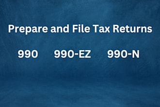 prepare and file nonprofit US tax 990 990ez 990n and 990pf