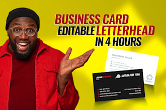 design professional business card and editable letterhead
