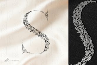 design custom luxury ornamental initial typography