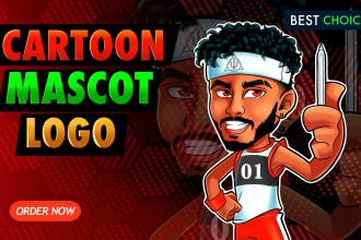 design professional cartoon characters, mascot logo design