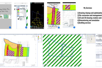 do 2d drawing modifications, file conversion, floor planning