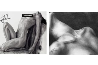 draw your realistic full body nsfw art sketches