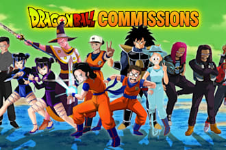 draw a custom dbz or dragon ball oc illustration for you