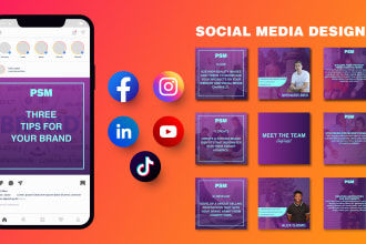 design customized visual content for facebook, instagram, linkedin, social media