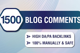 1500 blog comments authority backlinks SEO links dofollow