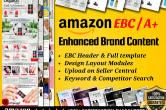 design amazon ebc a plus content, brand stories for your listings