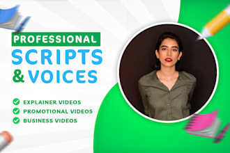 do voice over and scriptwriting for your videos