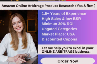 do amazon online arbitrage product research for the US