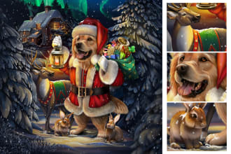 draw detailed illustration with animals for children book