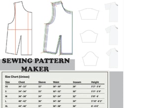 create your garment pdf sewing pattern design and  grading