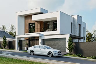 render photorealistic 3d exterior images