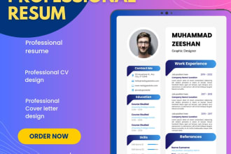 deliver professional resume writing, CV design template