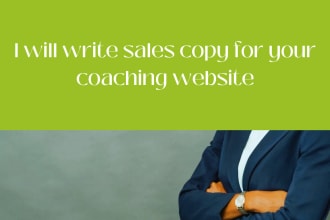 write sales copy for your coaching website