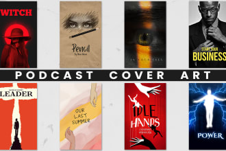 do unique podcast cover artwork, podcast cover, album cover, podcast art