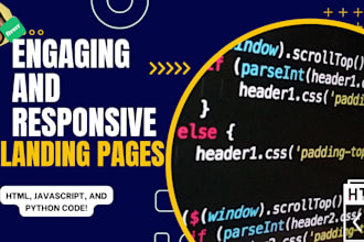 develop dynamic landing page code for your business website