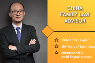 provide advice on china family law