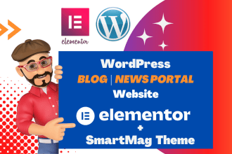 design modern wordpress blog website or news portal website