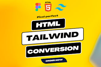 convert figma, psd to html, css or tailwind css