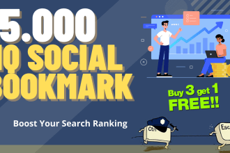 hq seo social bookmarks backlinks for your website and youtube