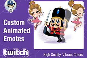create cute animated twitch emotes and discord stickers