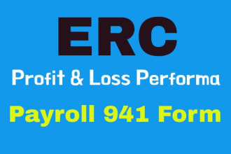 do payroll report, 941 payroll form, profit and loss account for erc programme
