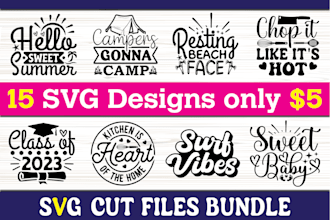provide best selling svg cut files bundle and t shirt designs for your etsy