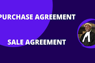 draft a professional purchase agreement or sale agreement