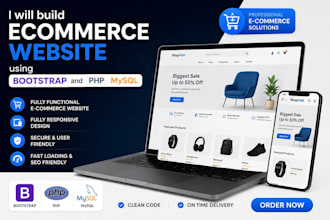 build ecommerce website using bootstrap and PHP mysql