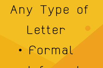write any kind of letter, including both formal and informal