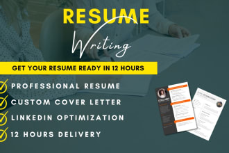 deliver 12 hours professional resume maker and tech cv writing service