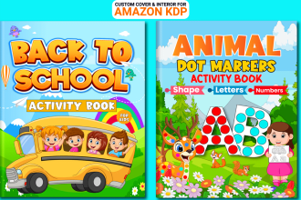 custom low no content book cover or interior for amazon KDP