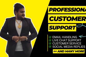 be your email and live chat agent for customer support