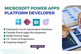 develop custom microsoft powerapps, power automate solutions for your business