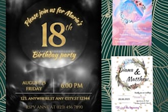 make digital invitations poster and cards to any events