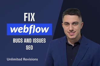 fix webflow issues, bugs , optimize or edit webflow site