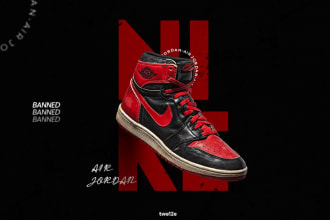 create an amazing sneakers poster