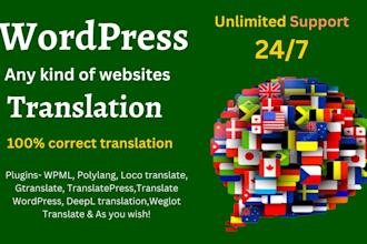 translate any type wordpress website into any multilanguage