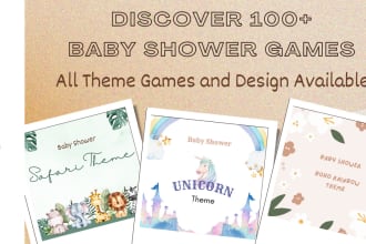offer a collection of 100 baby shower games