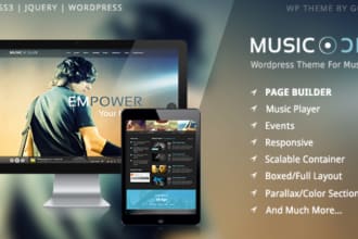 build music website for music artist website dj, radio web, podcast band website