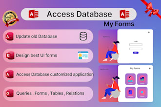develop microsoft access database project and assignments