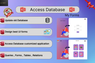 develop microsoft access database project and assignments