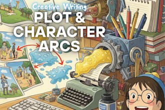 create a detailed plot and characters for your story