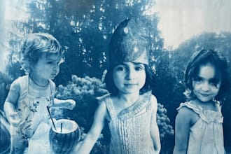 create a custom cyanotype portrait
