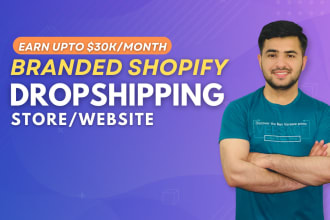 build passive income shopify dropshipping store or shopify website