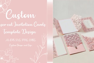 design custom laser cut invitation card template