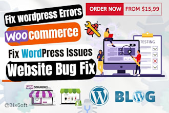 fix wordpress issues, woocommerce errors bug fix